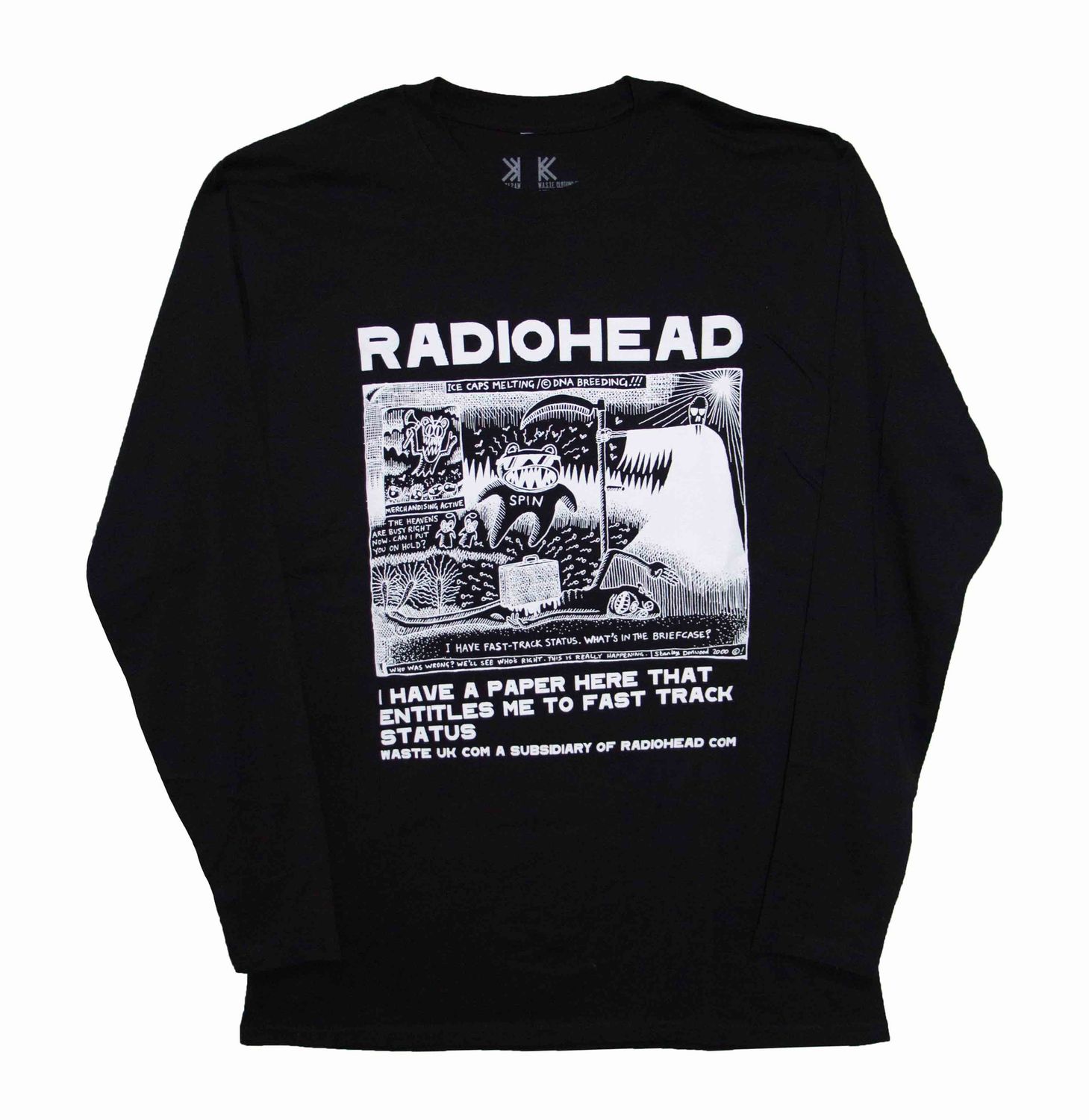 Radiohead - Ice Caps Longsleeve Tee - BLK