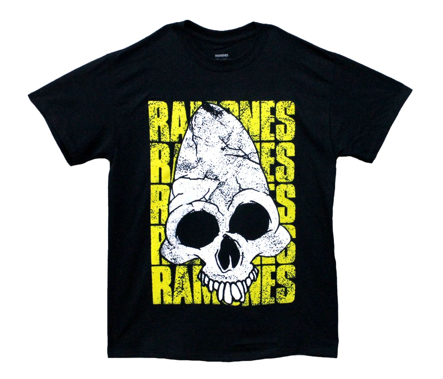 Ramones Skull Yellow Repeat - Black