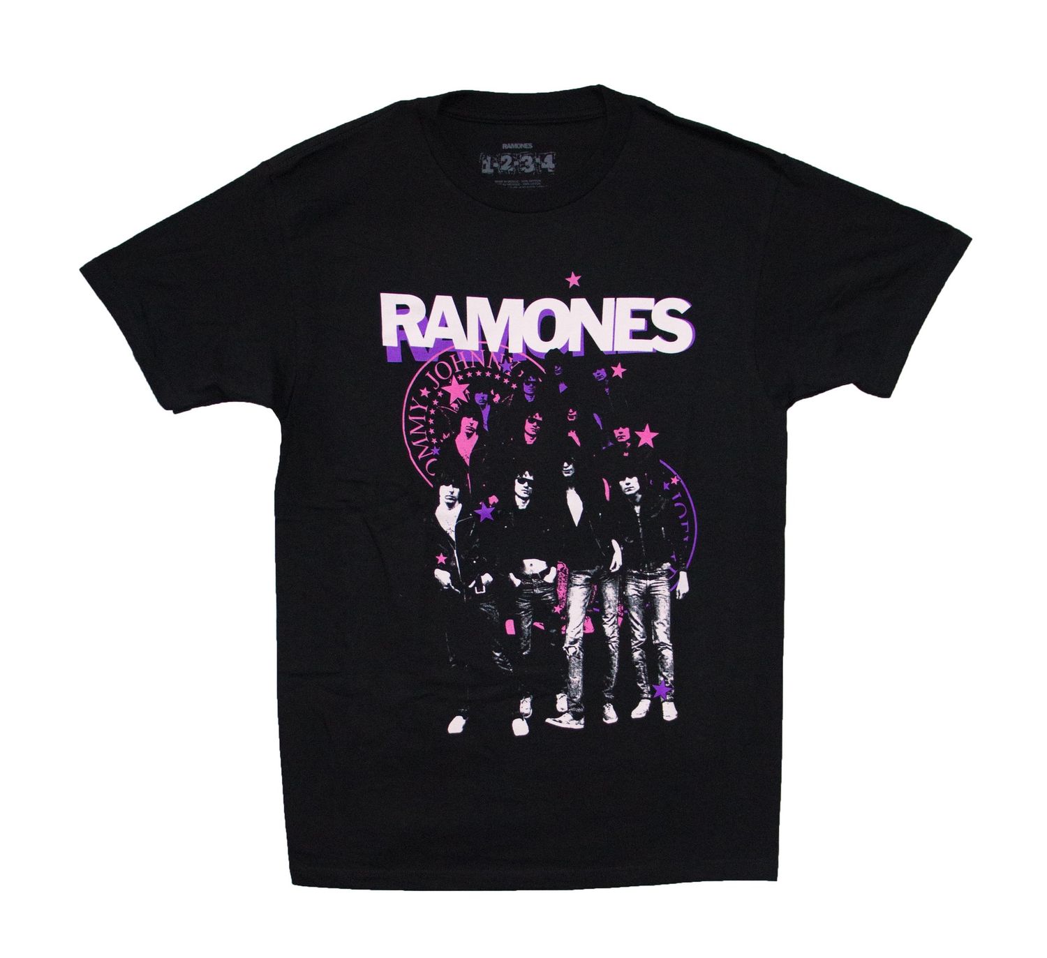 Ramones - Band in Purple/Pink - BLK
