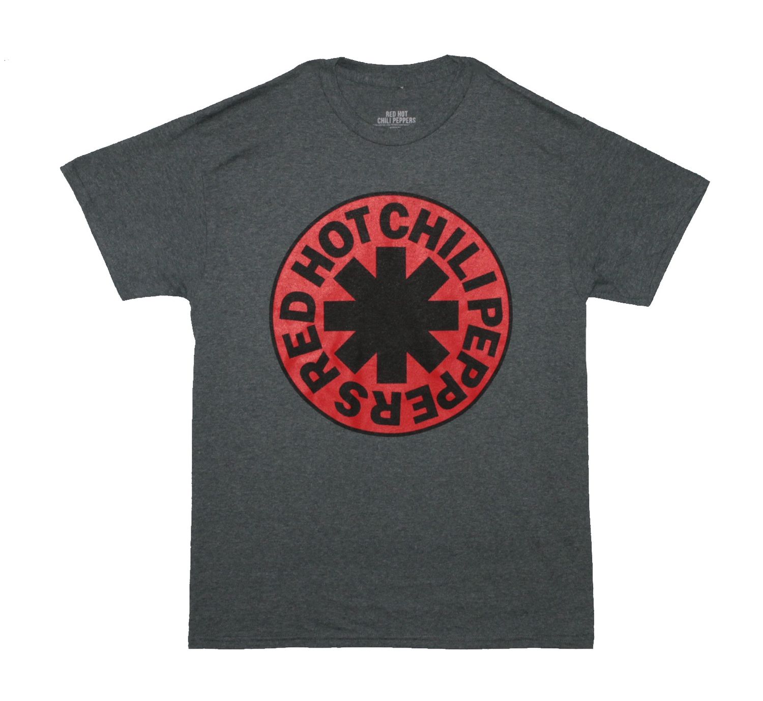 Red Hot Chili Peppers Red Background Logo-Char Hthr