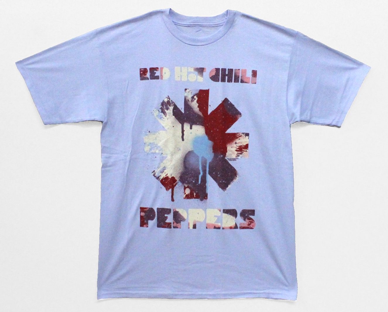 Red Hot Chili Peppers Drip Logo-Baby Blue