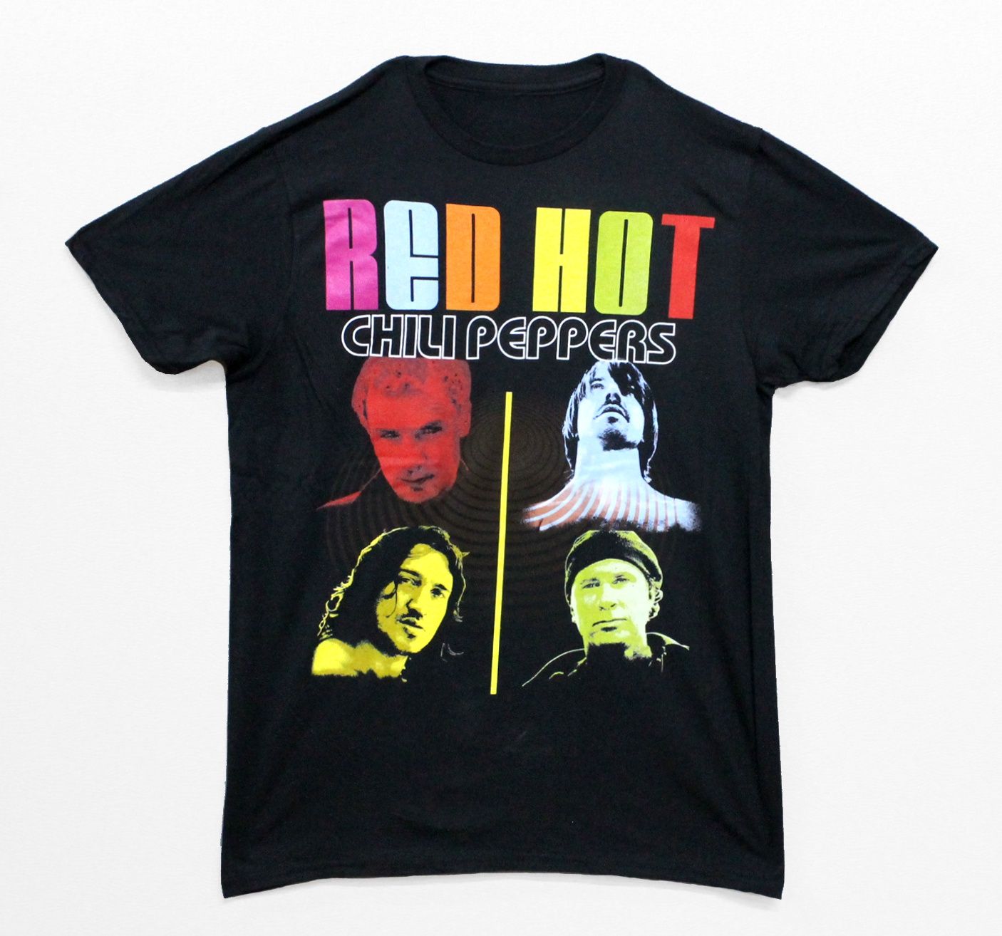 Red Hot Chili Peppers Colourful Band Photo-Black