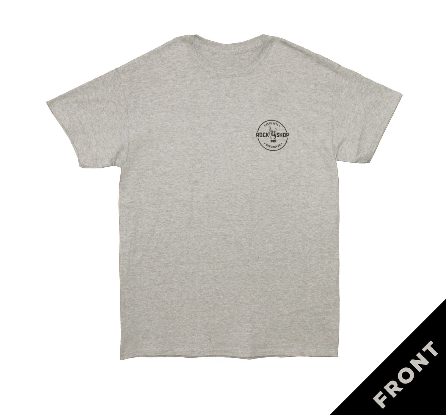 Rock Shop Front &amp; Back Logo - Grey