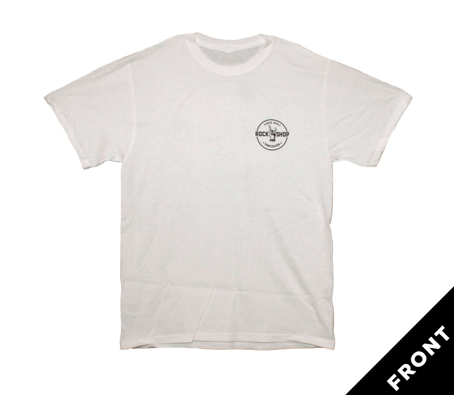 Rock Shop Front &amp; Back Logo - White