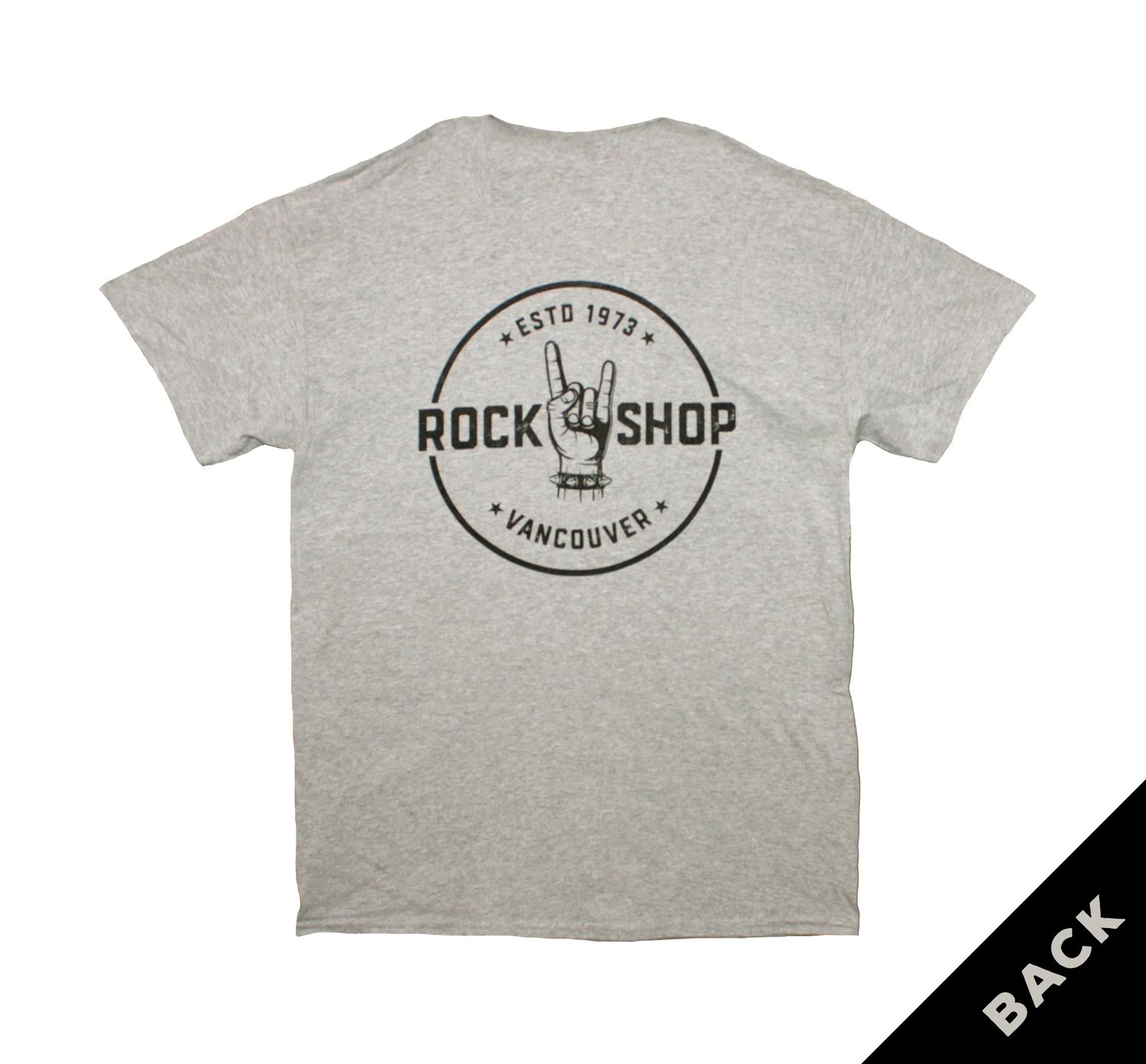 Rock Shop Front &amp; Back Logo - Grey