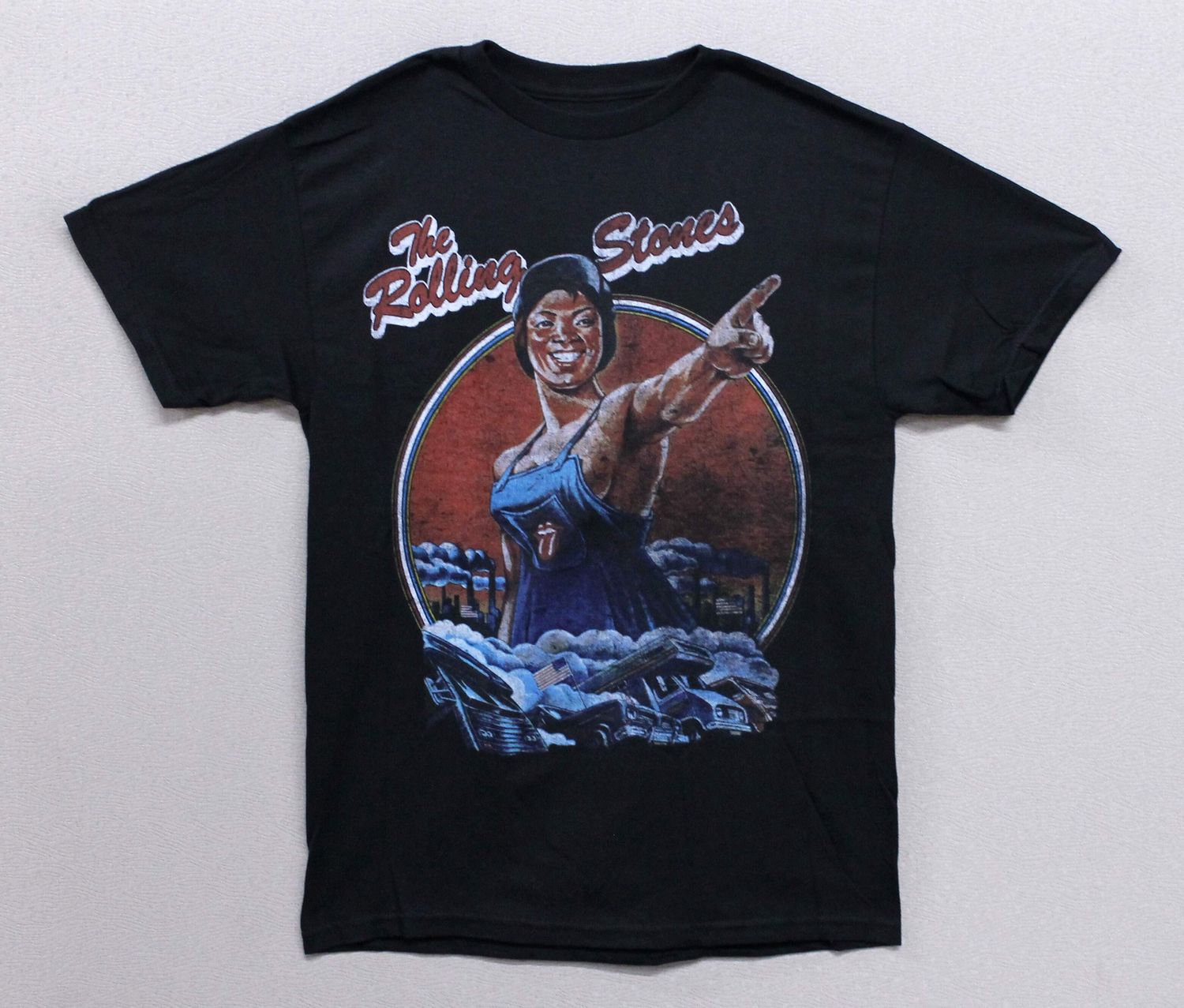 Rolling Stones Tongue Poster Girl - Black