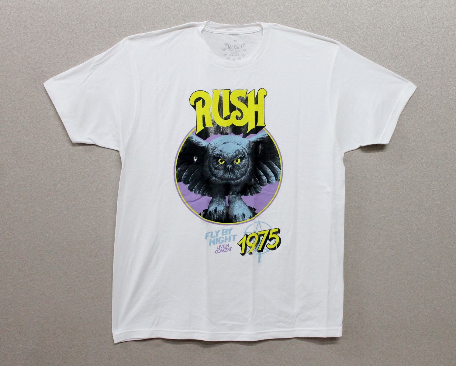 Rush Fly By Night 1975 On White