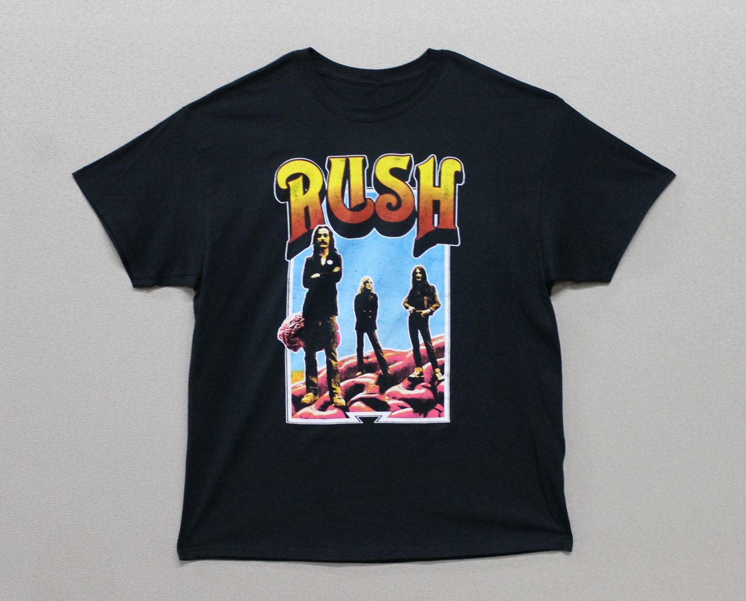 Rush Band Photo Blue Background