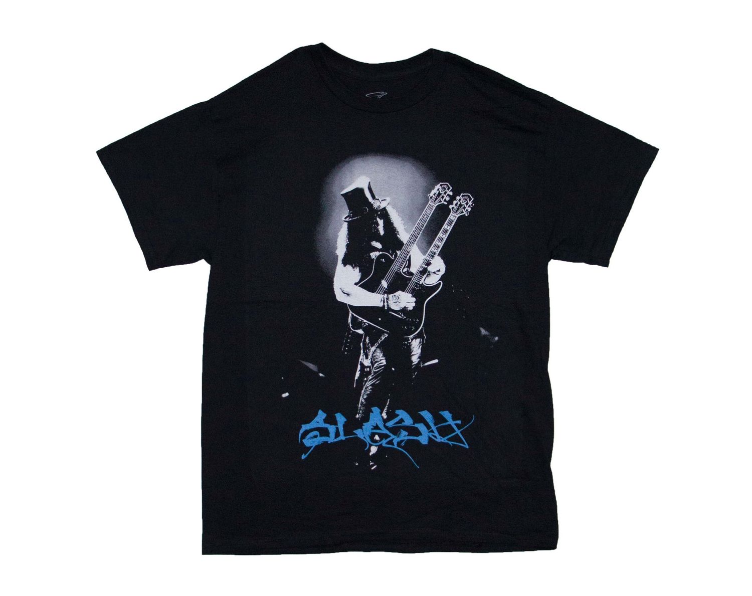 Slash Double Neck Blue Logo - BLK