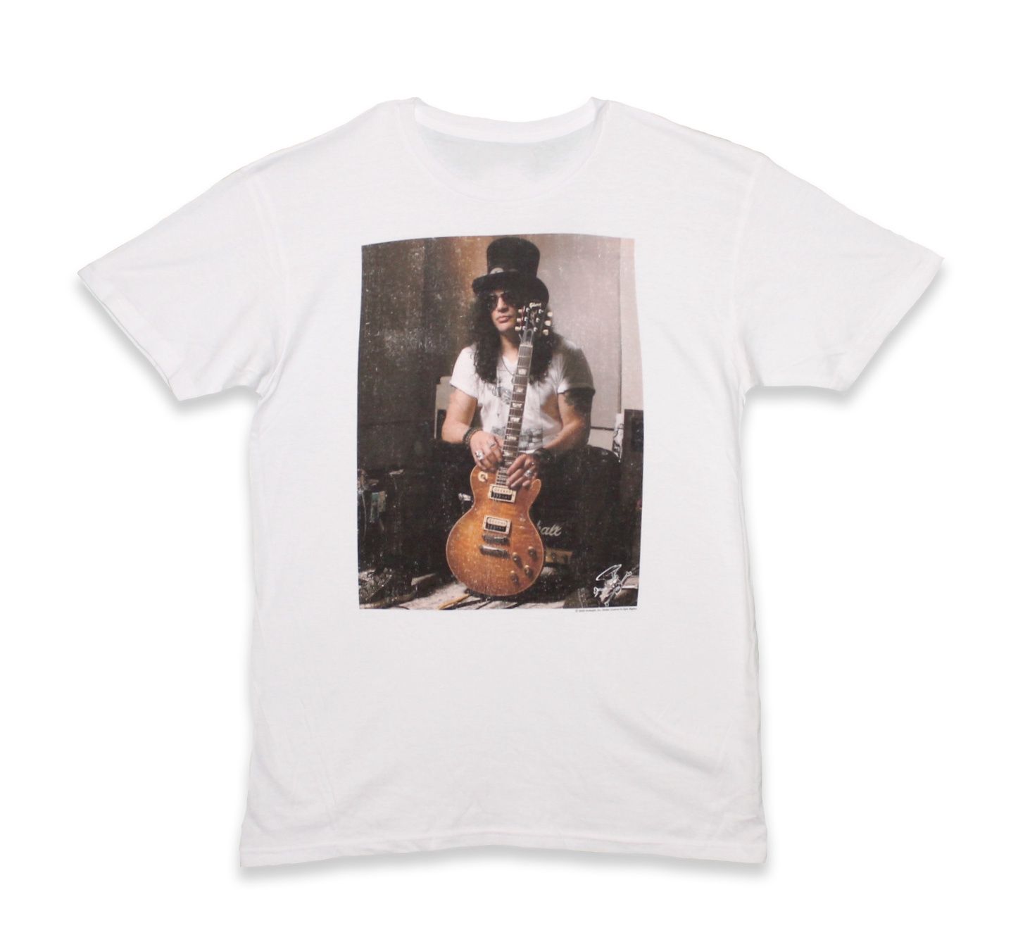 Slash Sitting on Amp -White