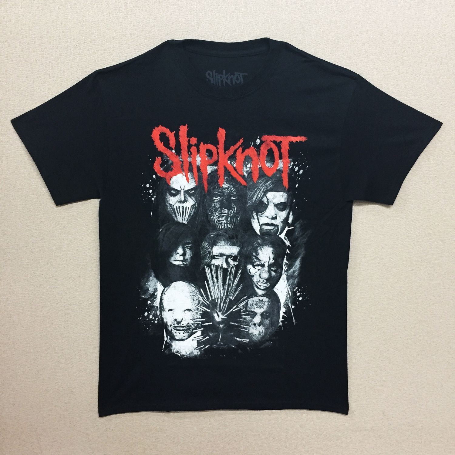 Slipknot Faces Red Grey WANYK - Black