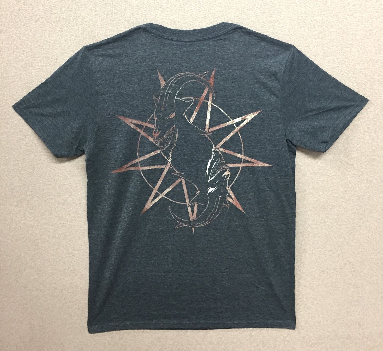 Slipknot Faces on Shattered Windowpane Grey