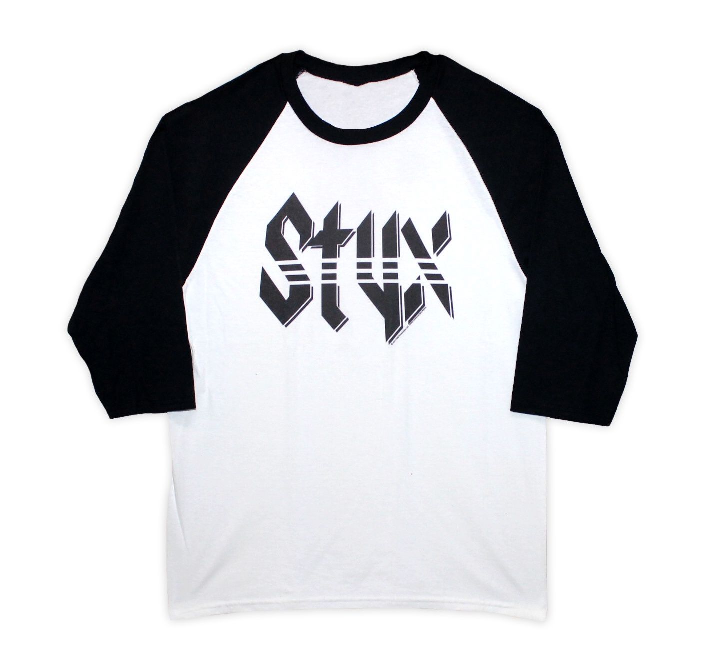 Styx Logo Baseball Tee - White/Black