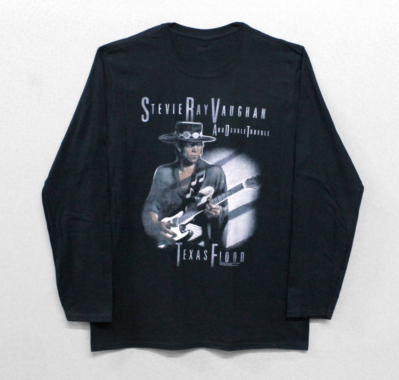 Stevie Ray Vaughan Texas Flood Longsleeves-Black