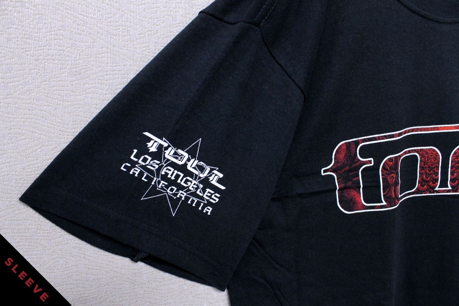 Tool - Red Swirl Pattern w/New Sleeve Front &amp; Back - Black
