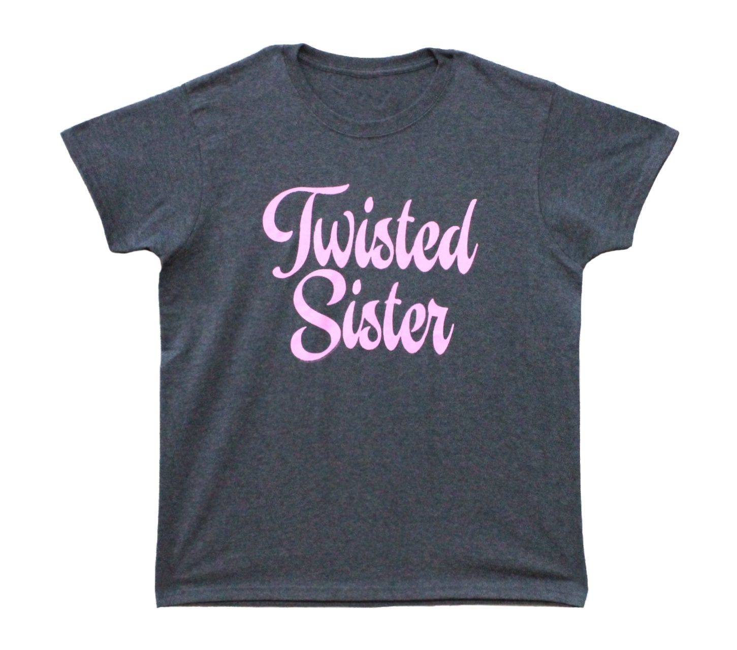 Twisted Sister Pink Text-Navy Heather