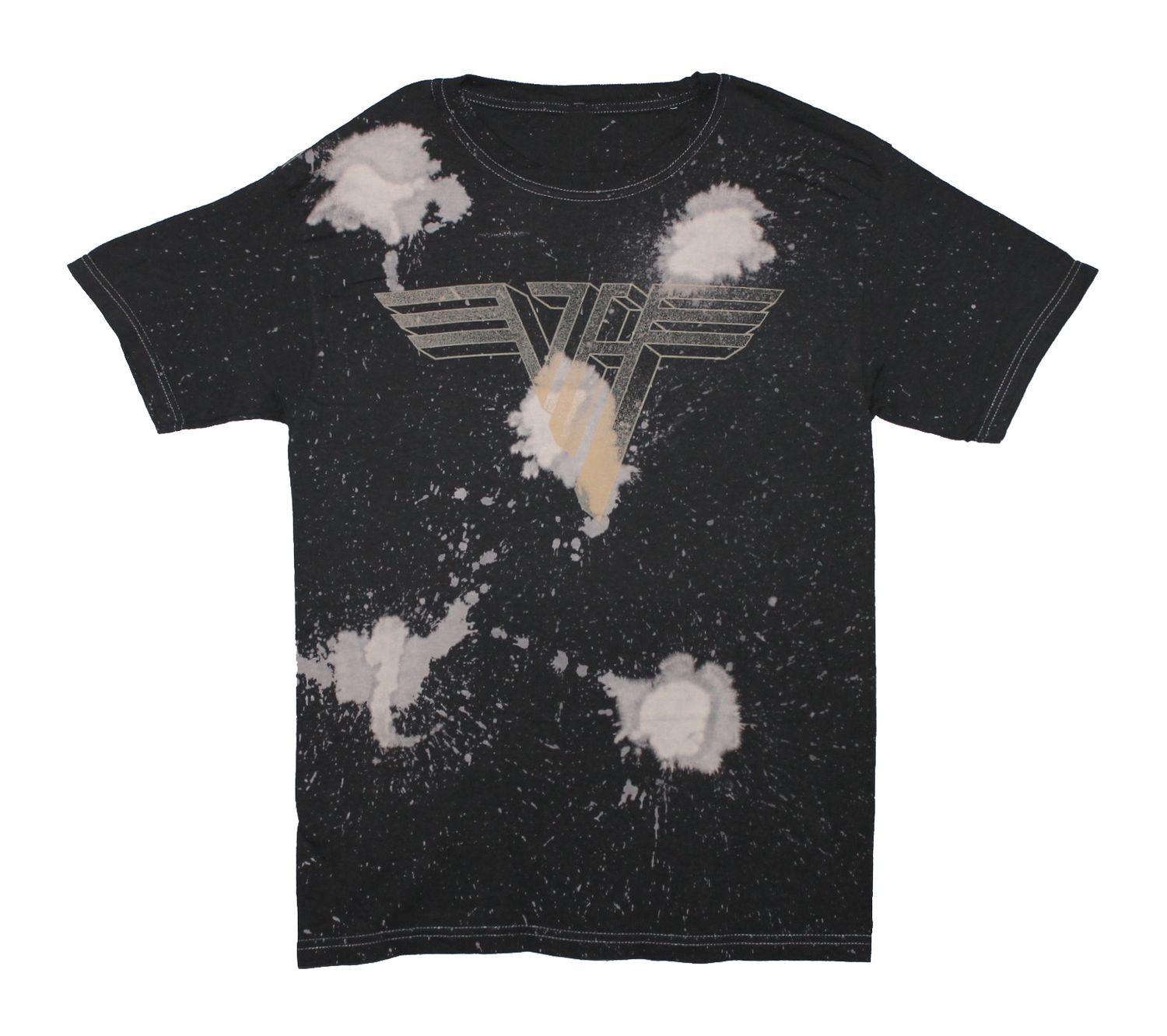 Van Halen Faded Bleach Logo - Black