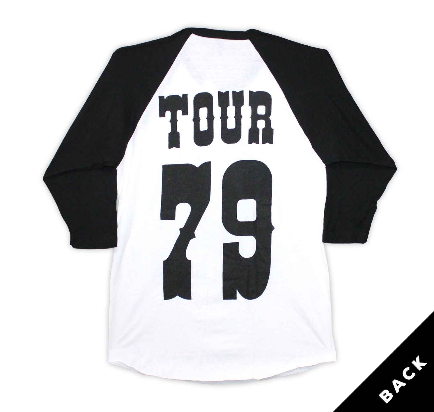 Waylon Jennings Tour 79 Raglan - White/Black
