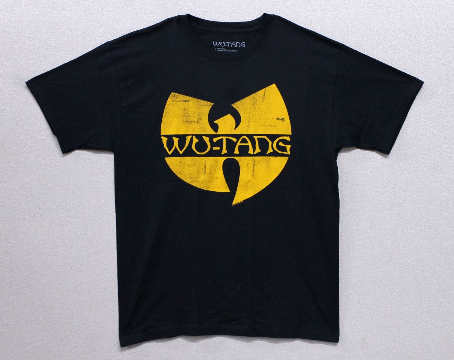 Wu-Tang Distressed Logo Mustard - Black