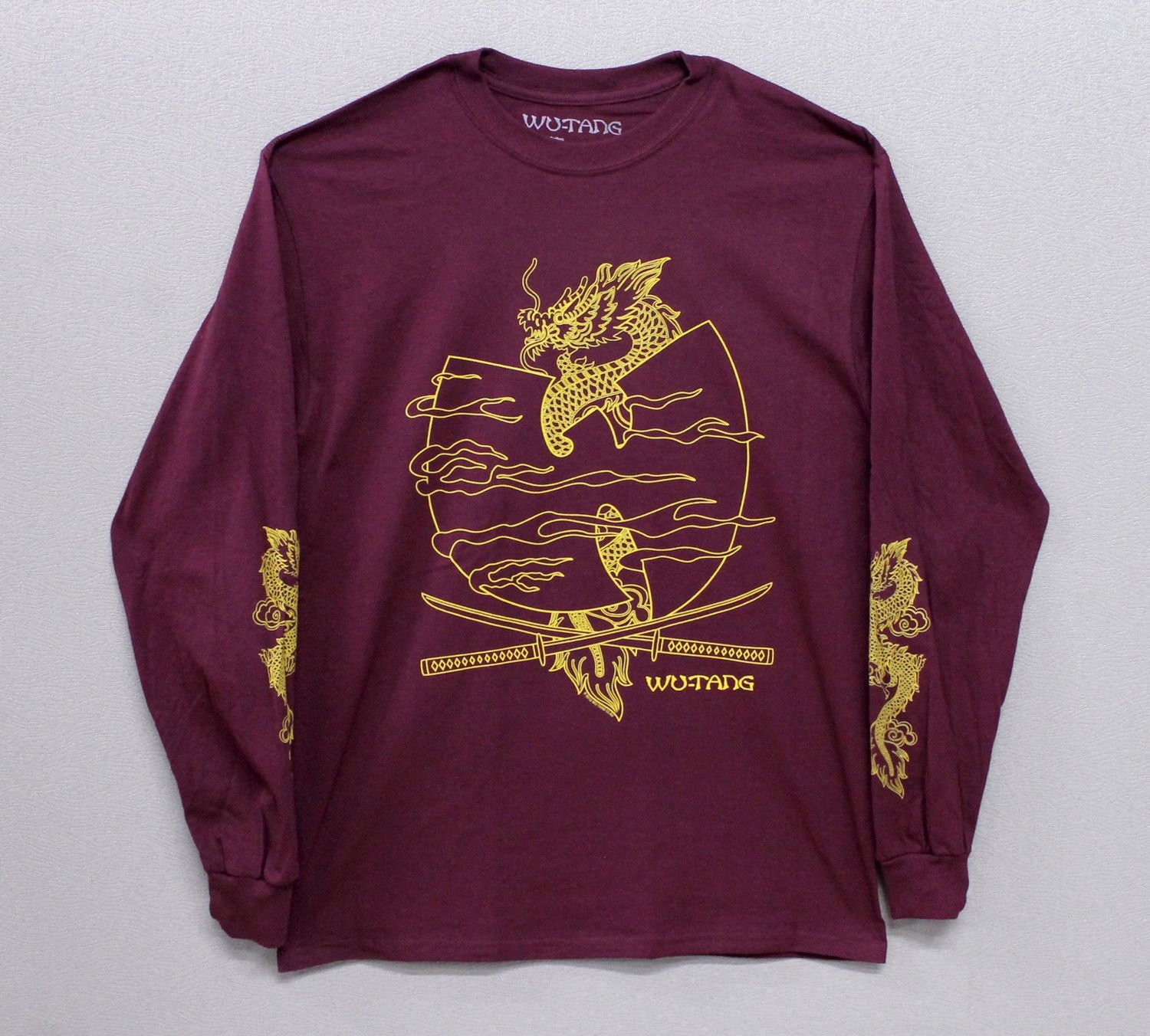 Wu-Tang Crossed Swords Longsleeve - Maroon