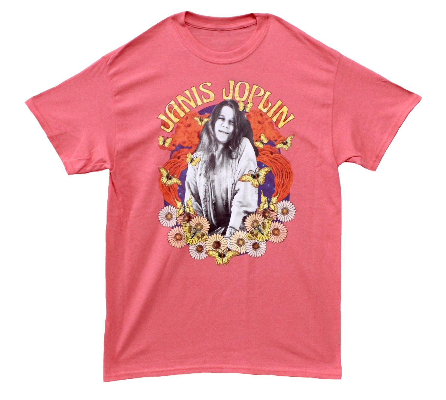 Janis Joplin Collage - Coral