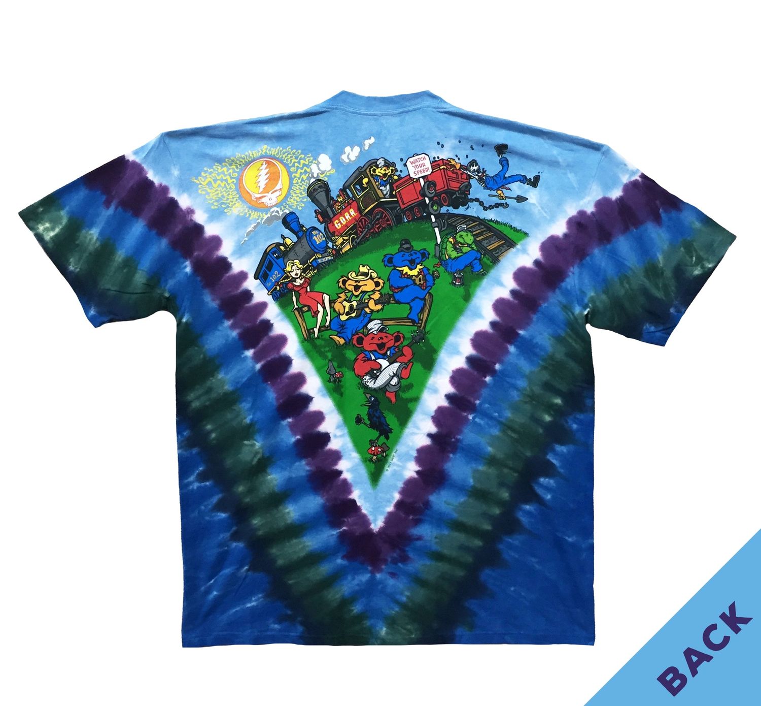 Grateful Dead Railroad Casey Jones - V Tye Dye