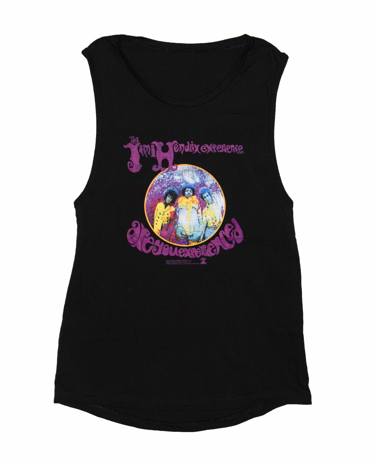 Jimi Hendrix - Experienced? Circle Women's Muscle Tank - BLK