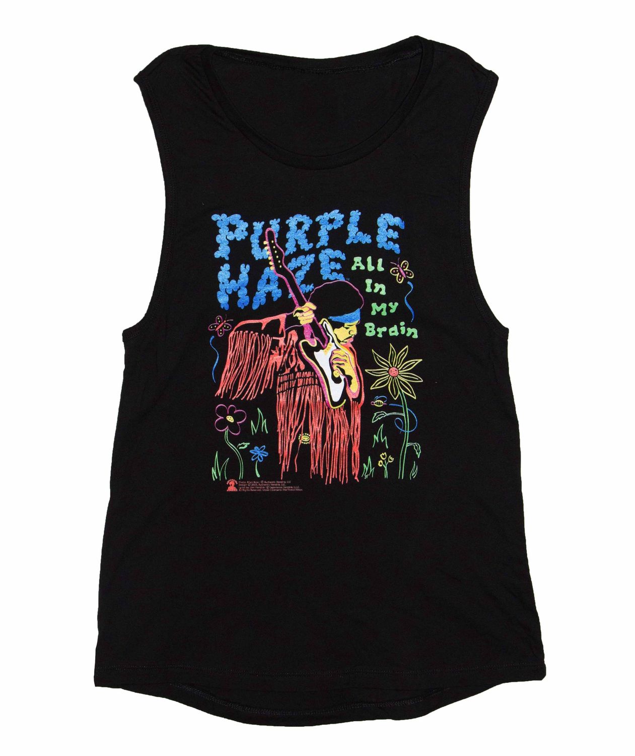 Jimi Hendrix - All In My Brain Women's Muscle Tank - BLK