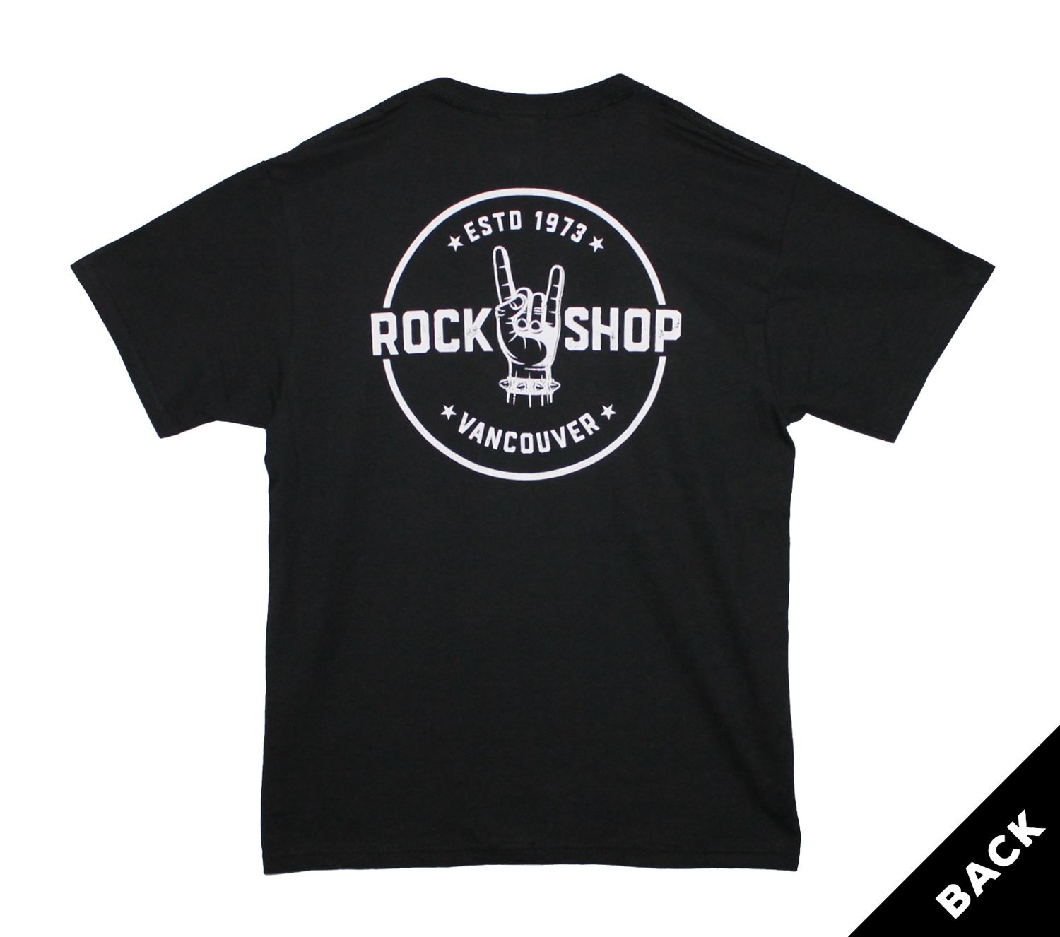 Rock Shop Front and Back Logo Shirt - Black