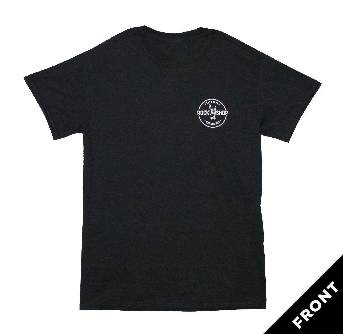 Rock Shop Front and Back Logo Shirt - Black