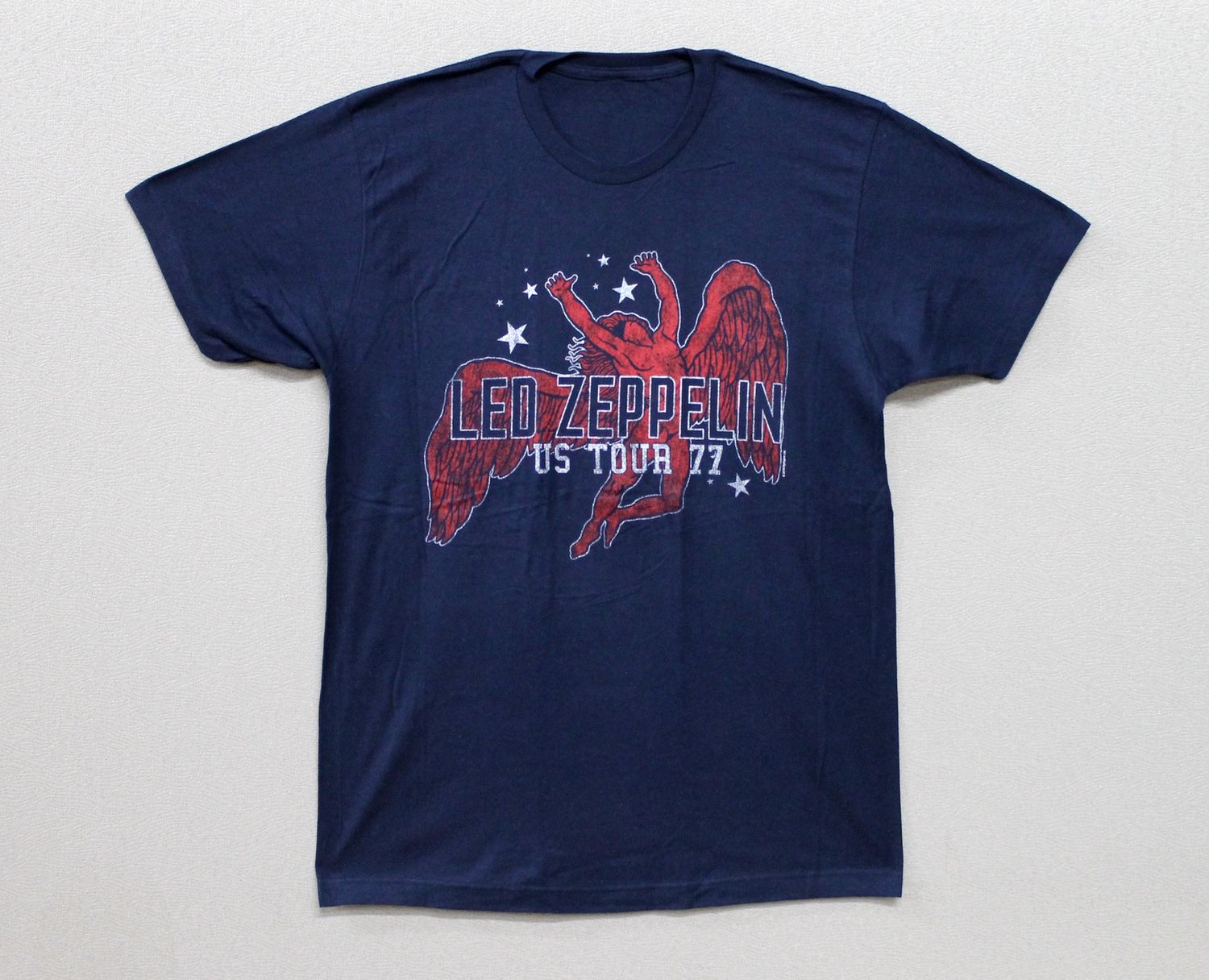 Led Zeppelin Red Icarus Stars 77 - Navy