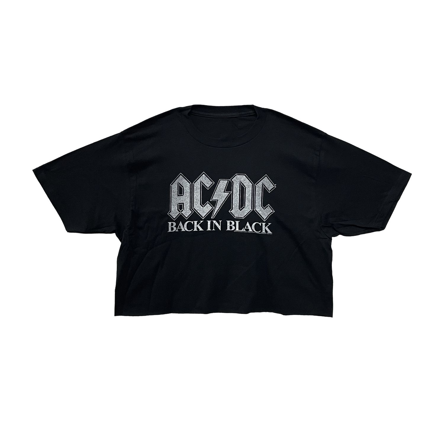 AC/DC Back in Black Crop Top - BLK