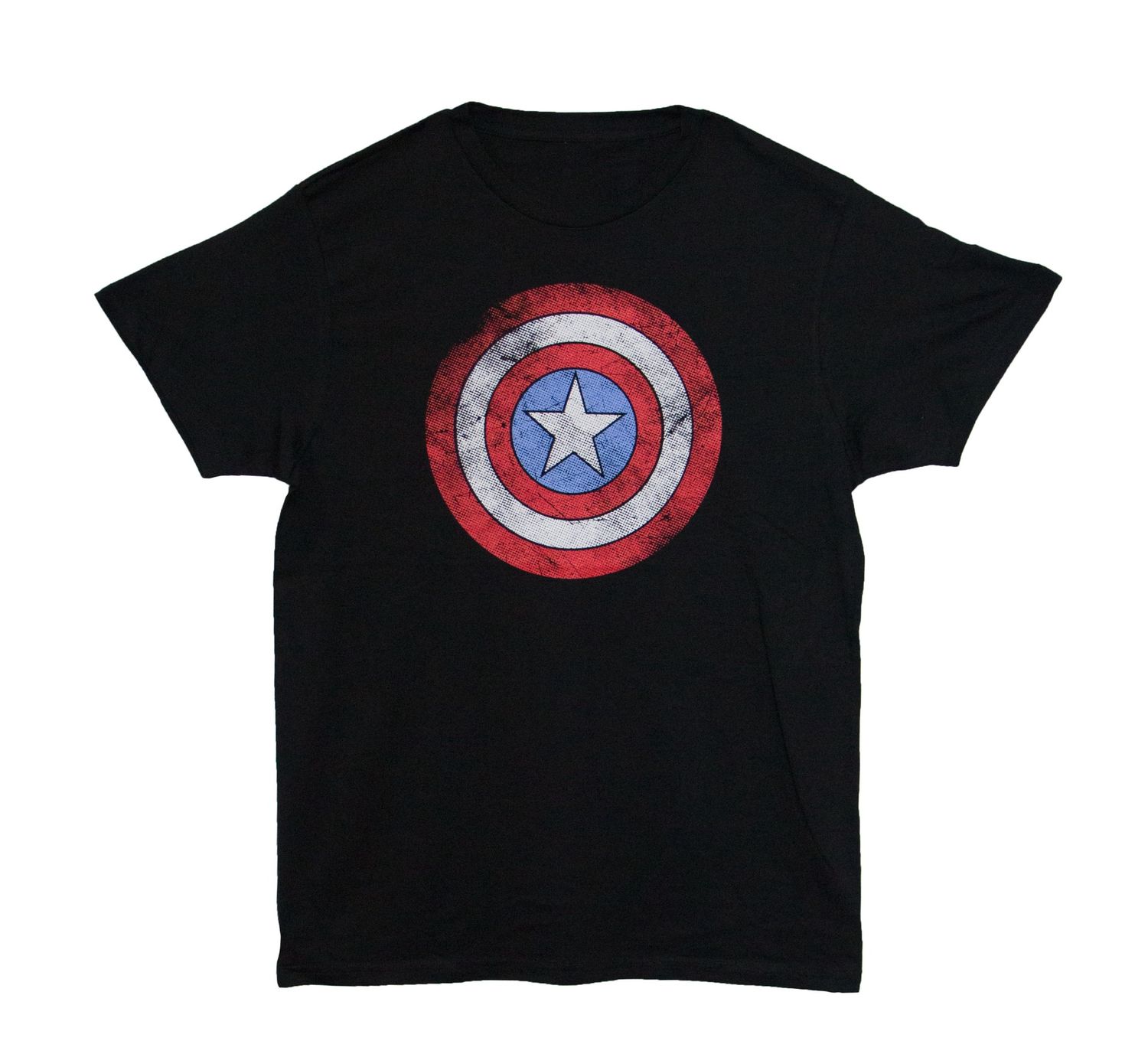 Captain America - Distressed Logo - Black