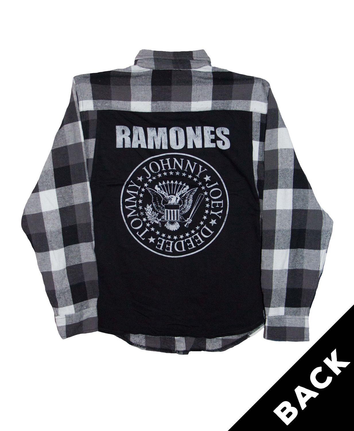 Ramones - Circle Logo Flannel - Grey Gingham