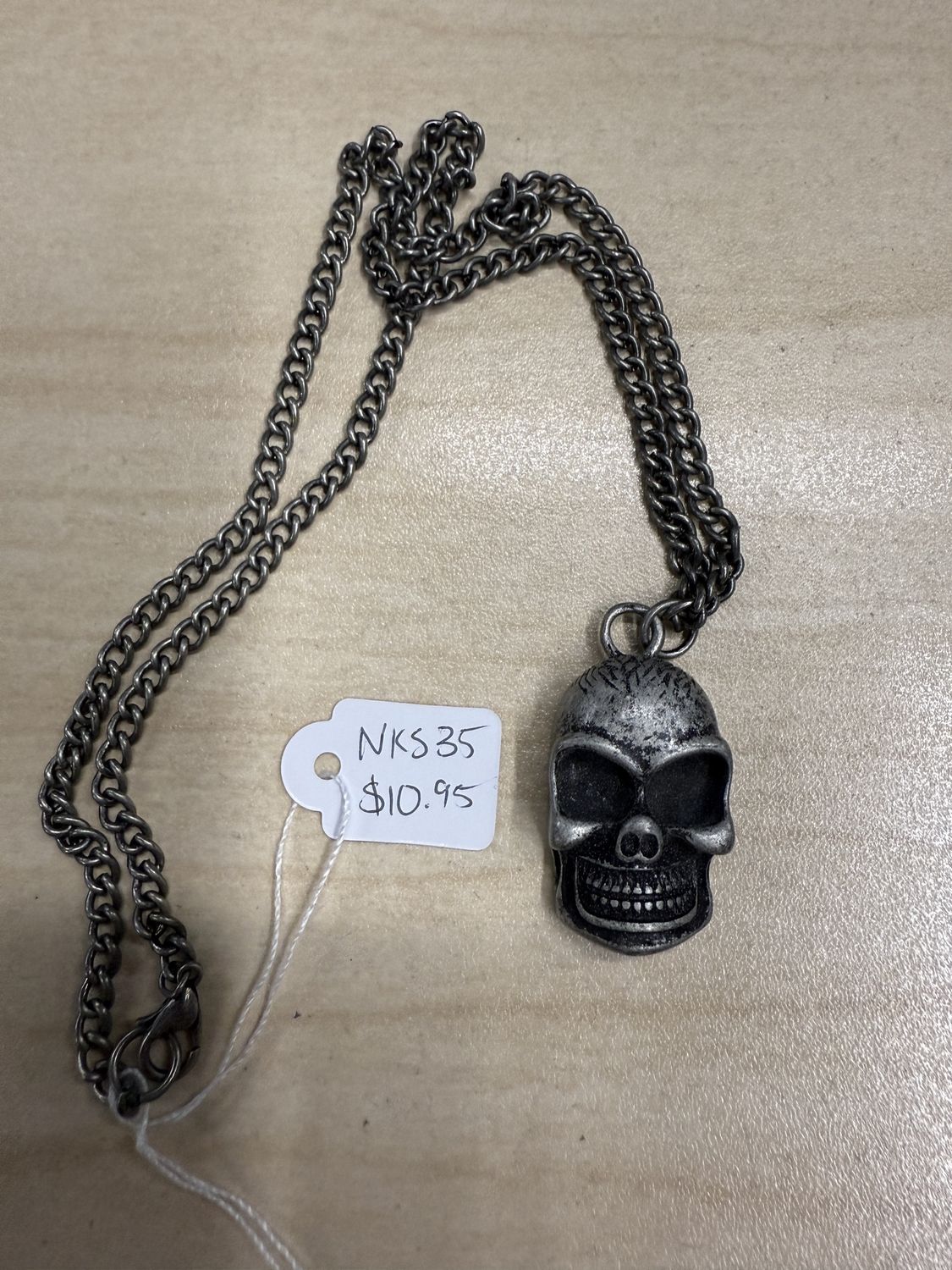 1" Ooga Booga Skull Pendant Necklace