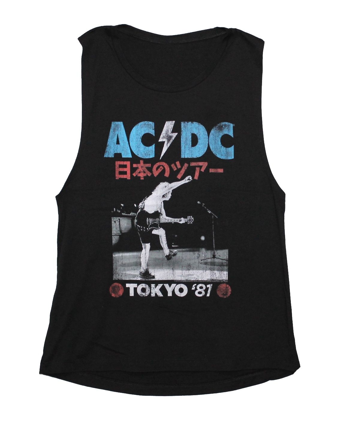 AC/DC Tokyo 81 Ladies Muscle Tank - BLK