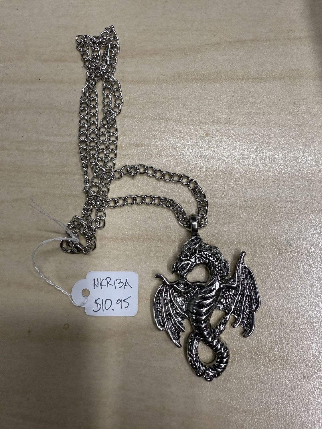 Winged Serpent Pendant Necklace
