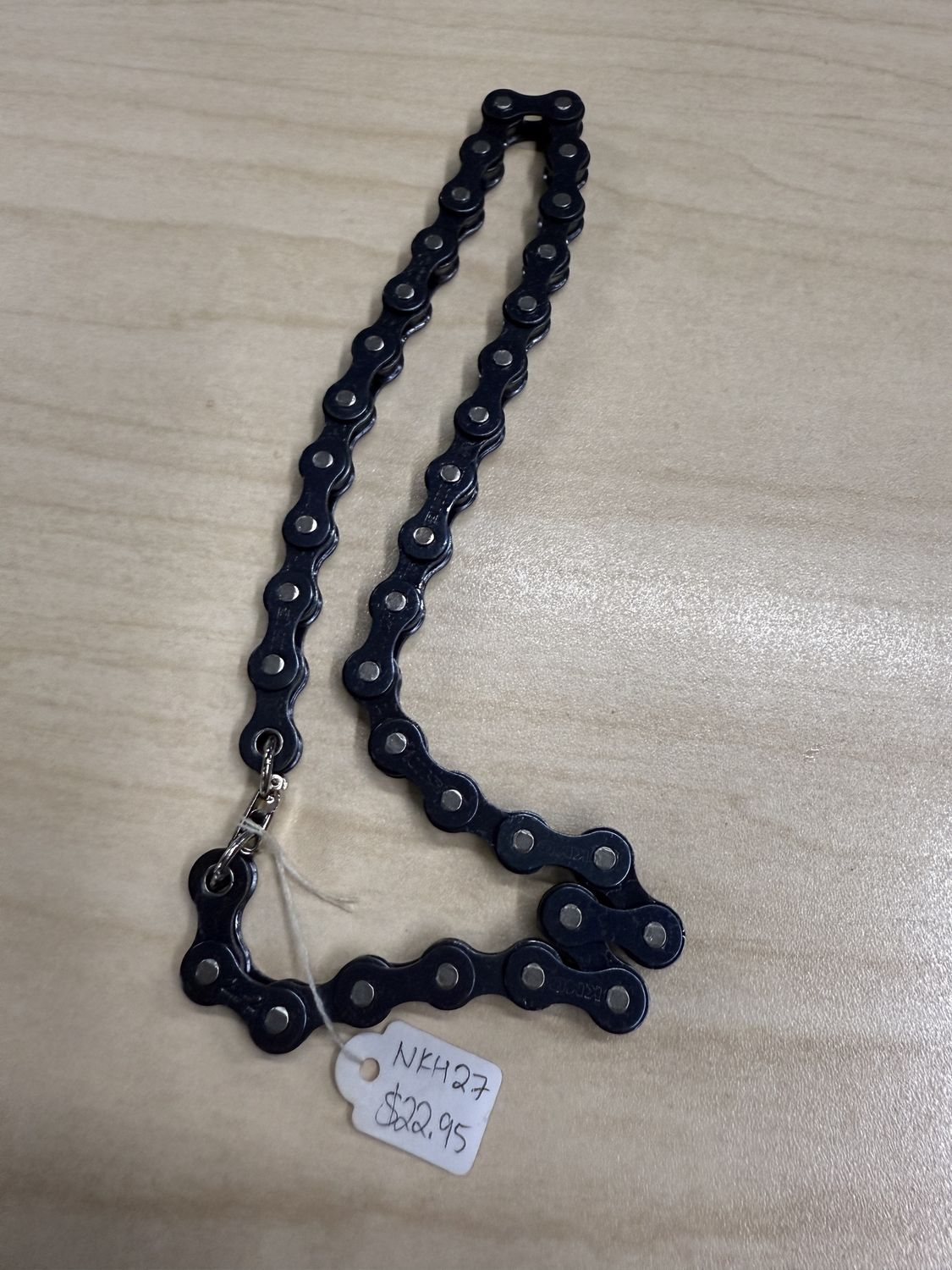 Thick Black Bike Chain Necklace