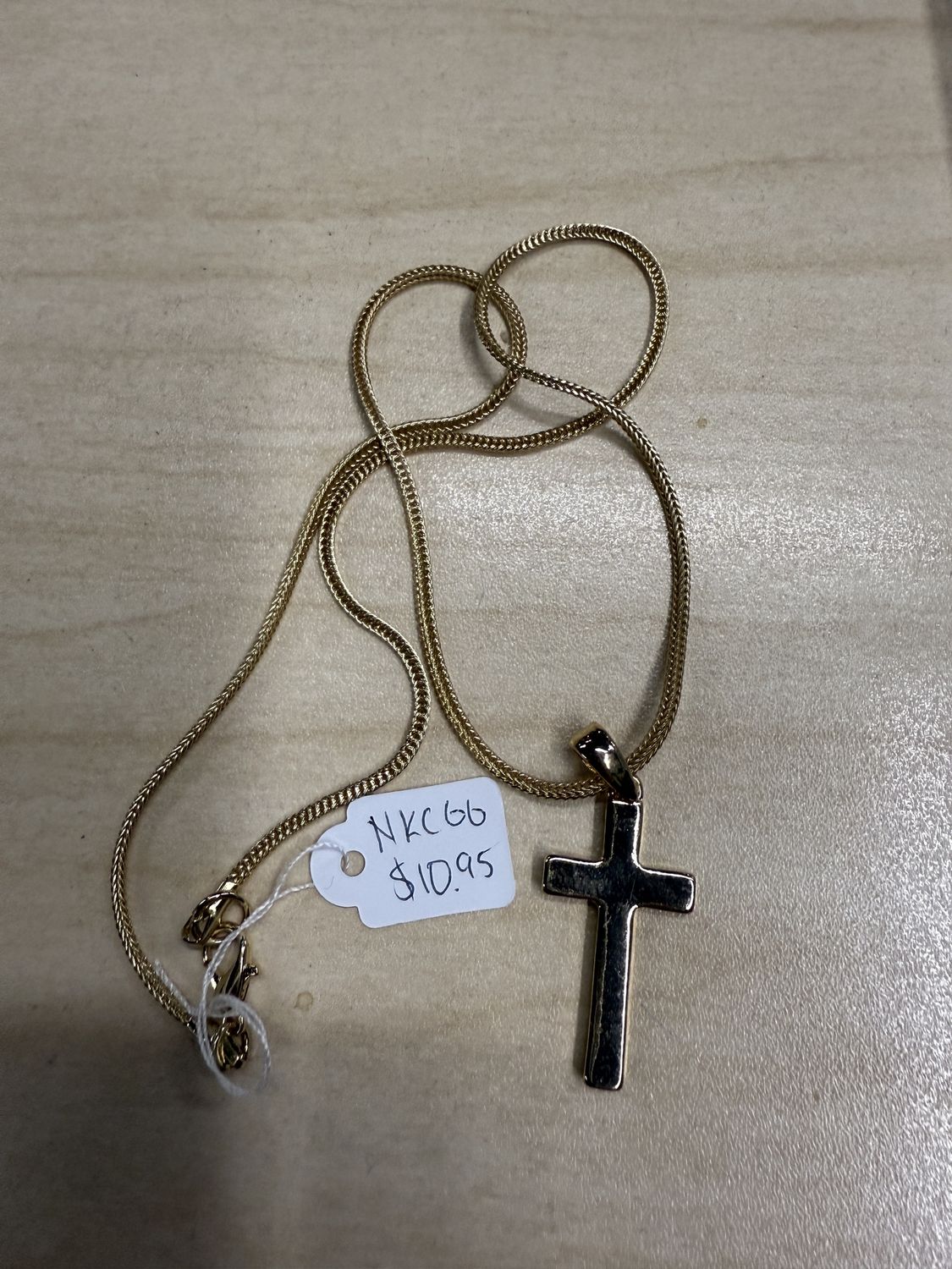 Smooth, Plain 1.25" Gold Crucifix