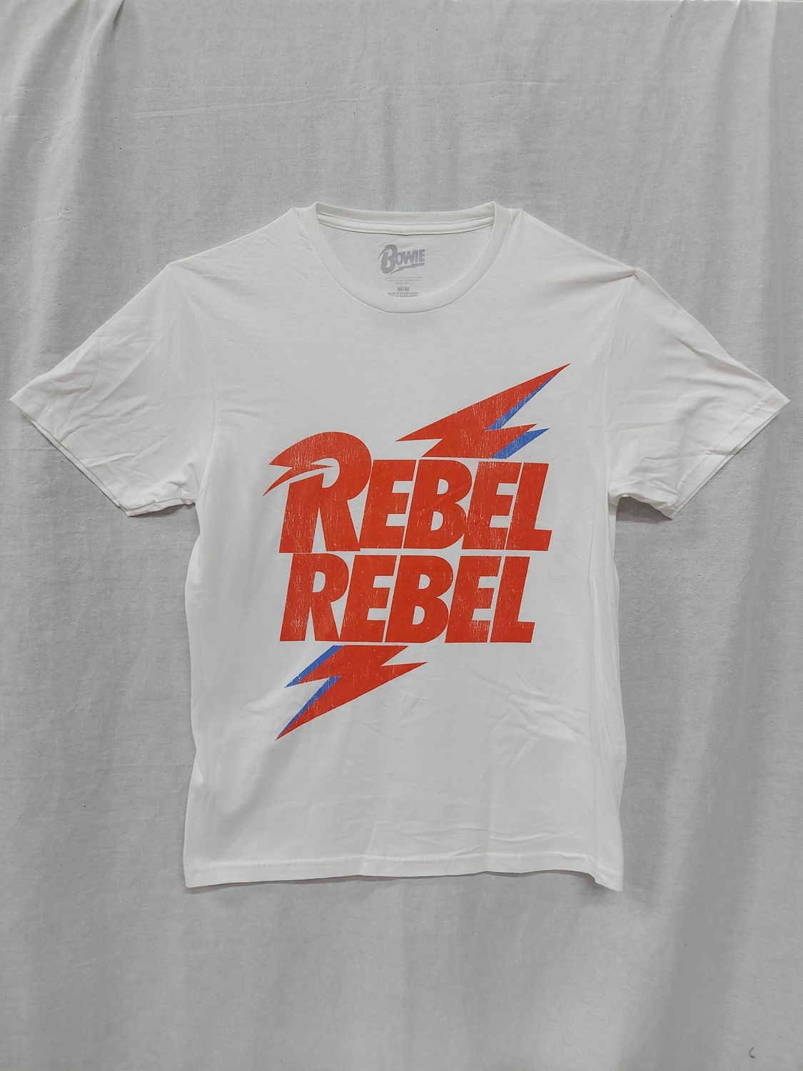 David Bowie - Rebel Rebel Logo - WHT