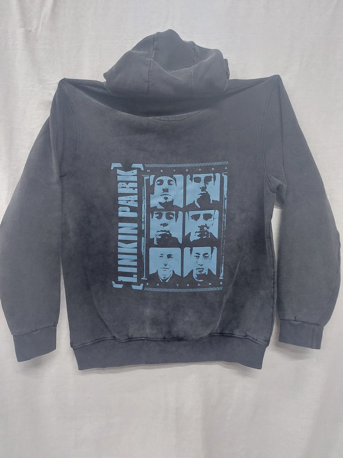 Linkin Park - Meteora Portraits Hoodie - Stone Wash GREY