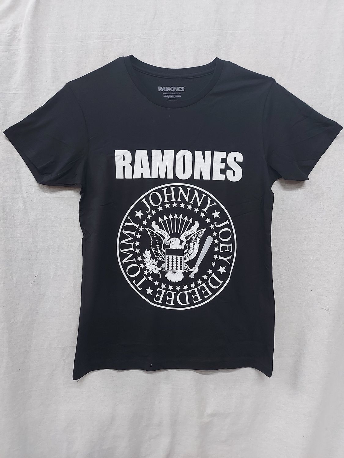 Ramones "Hey Ho" Seal W/ Backprint - BLK