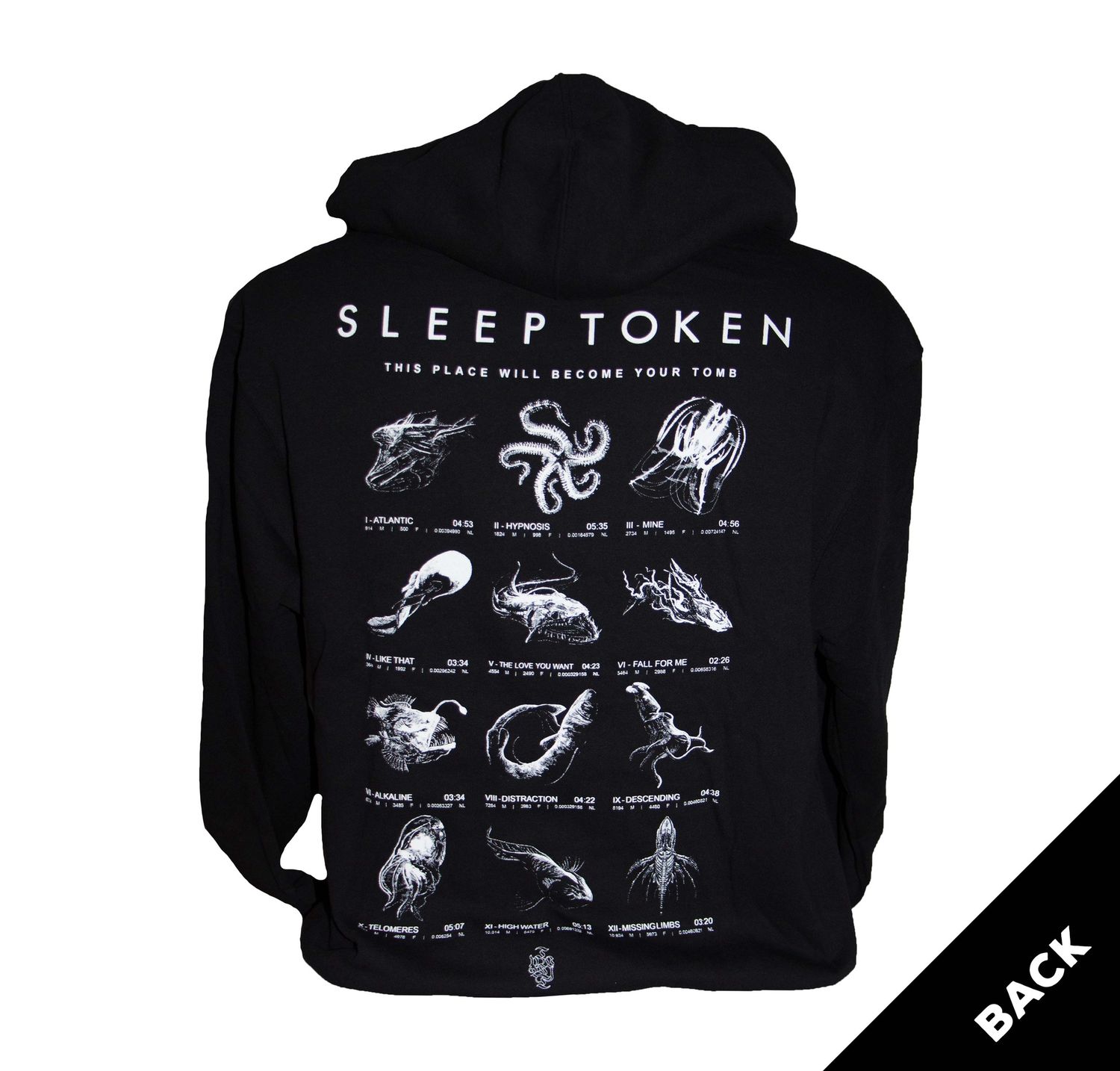 Sleep Token Depth Chart Hoodie -BLK