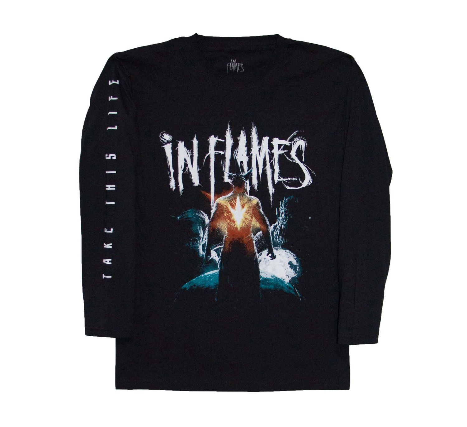 In Flames - Spell-On-Back Guy Longsleeves - BLK