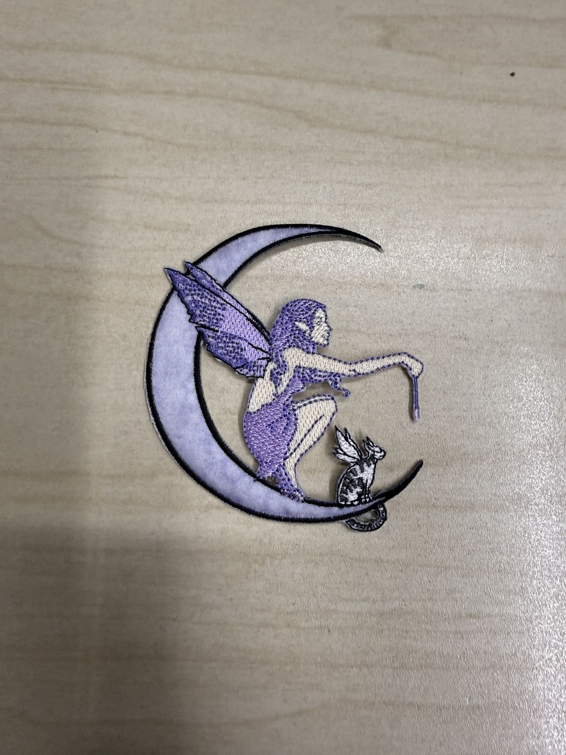 Amy Brown - Moon Fairy w/ Cat Iron-On Patch