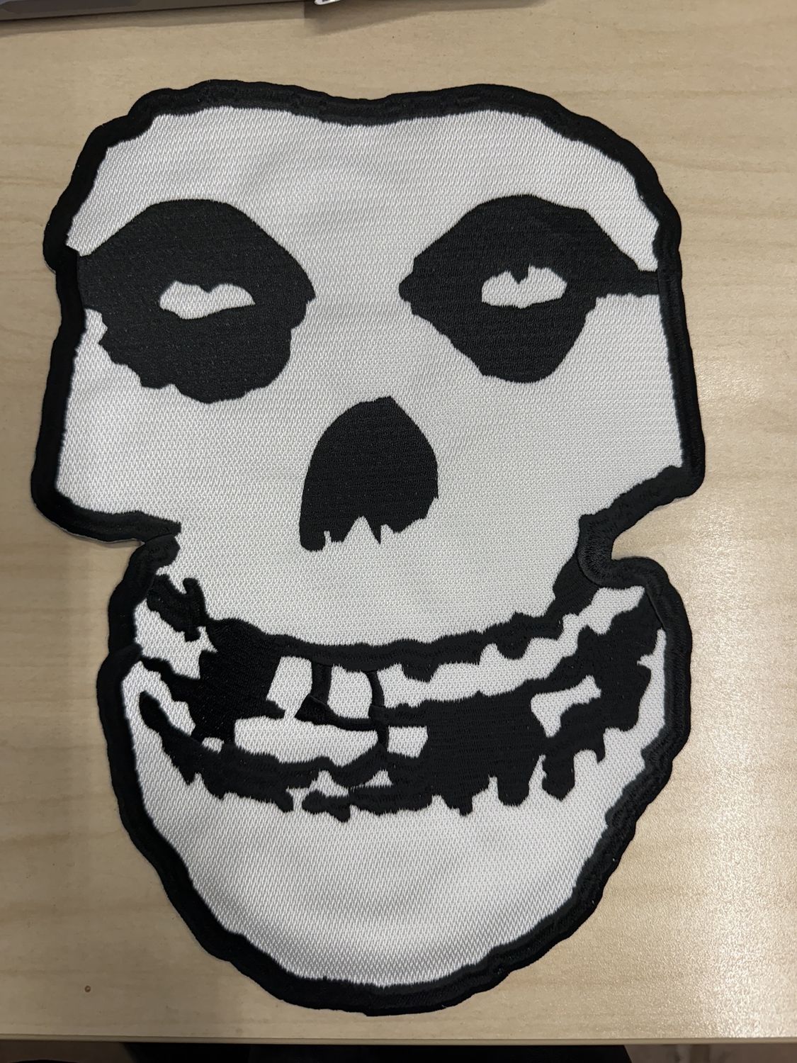 Misfits Skull Oversize Cut-Out Iron-On Backpatch