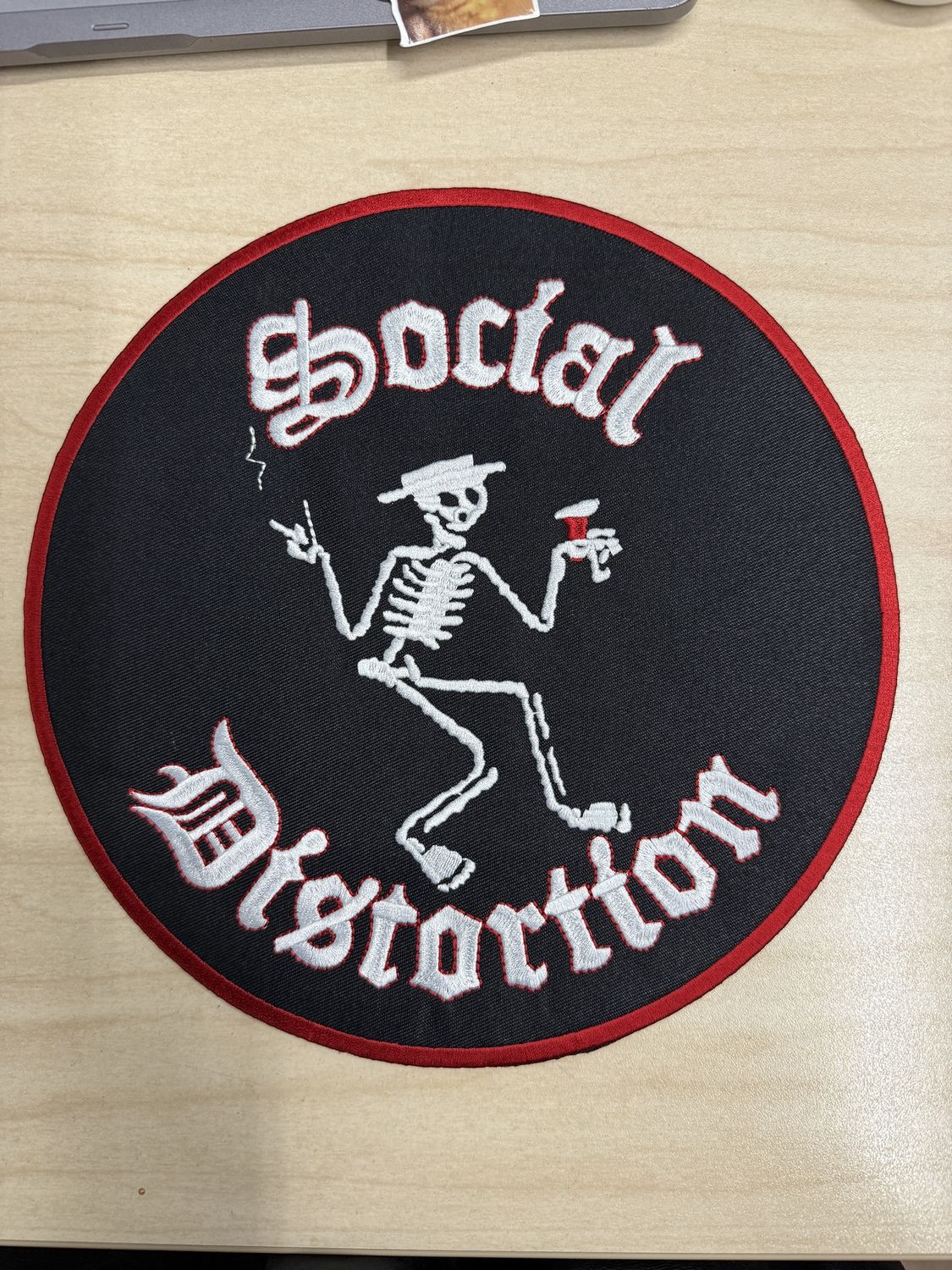 Social Distortion - Skelly Oversized Circular Iron-On Backpatch