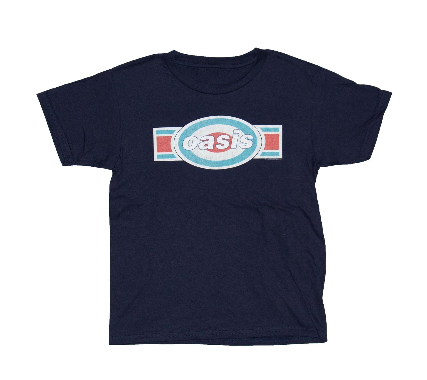Oasis - Tricolor Logo Youth Tee - NAVY