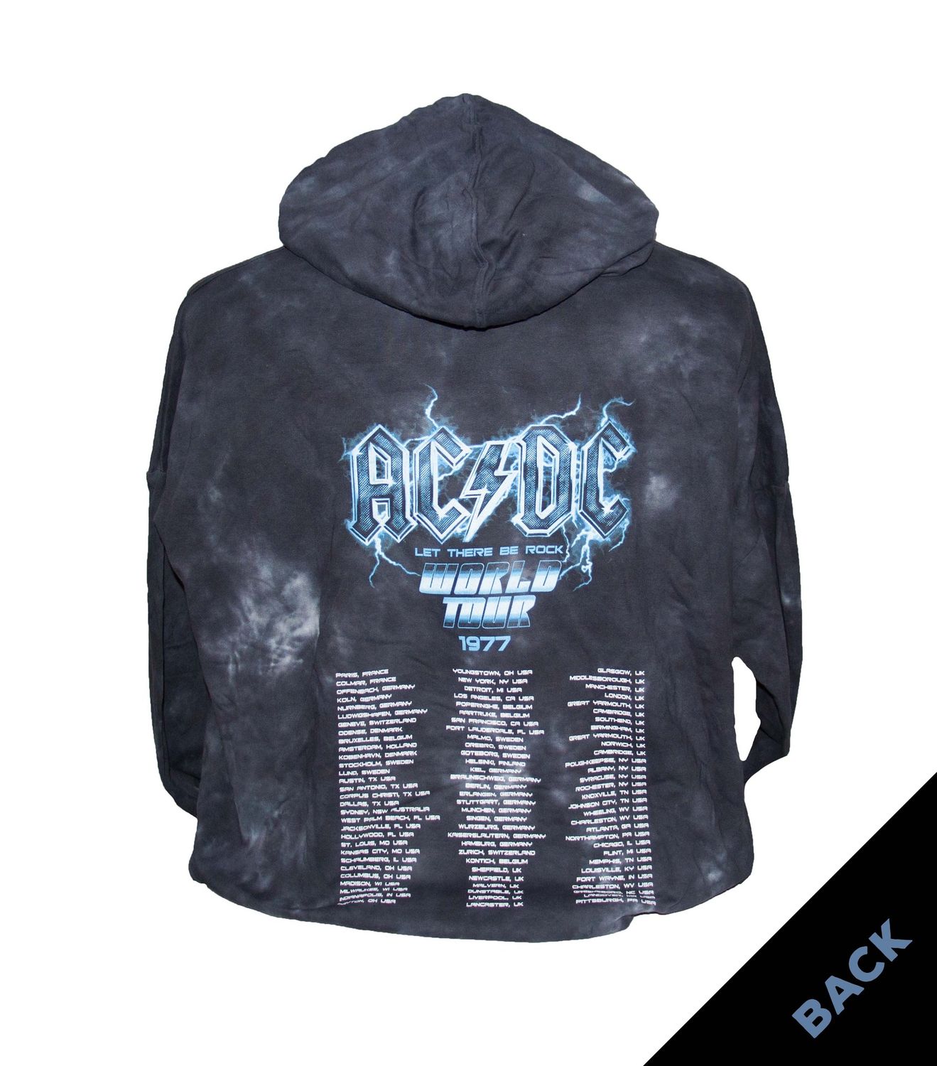 AC/DC World Tour Pullover Hoodie - GREY WASH