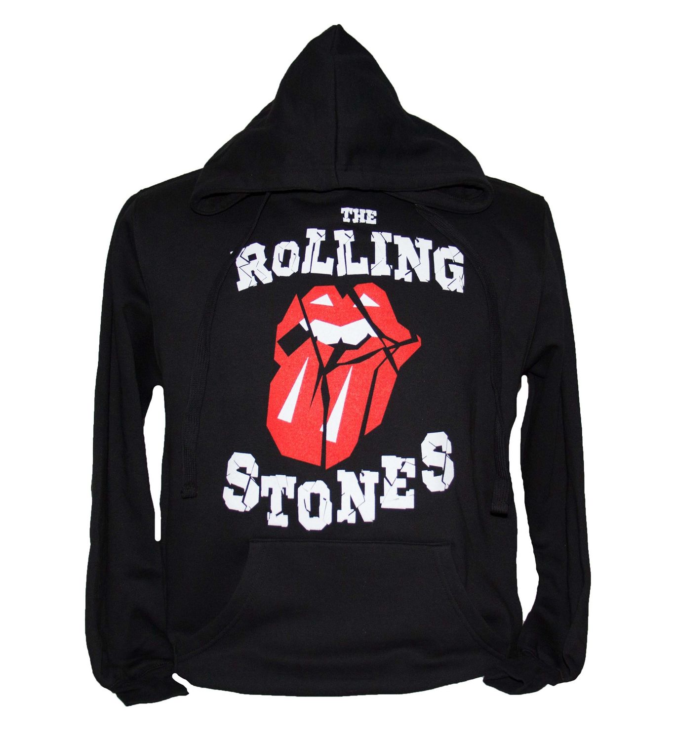 Rolling Stones Shattered Tongue Pullover Hoodie - BLK